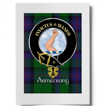 Armstrong Bare Scottish Clan Crest Ready to Frame Print
