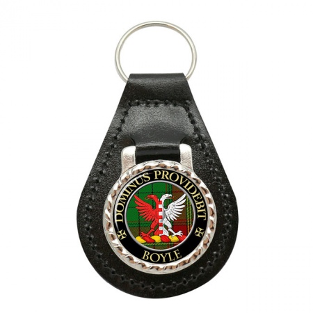Boyle Scottish Clan Crest Leather Key Fob