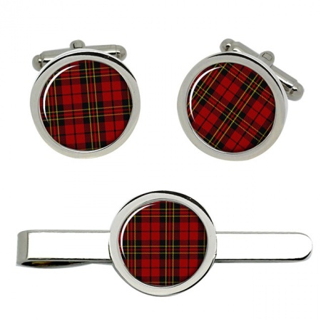 Brodie Scottish Tartan Cufflinks and Tie Clip Set