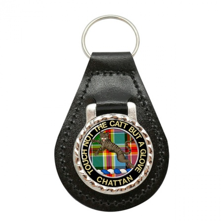 Chattan Scottish Clan Crest Leather Key Fob