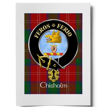 Chisholm Scottish Clan Crest Ready to Frame Print