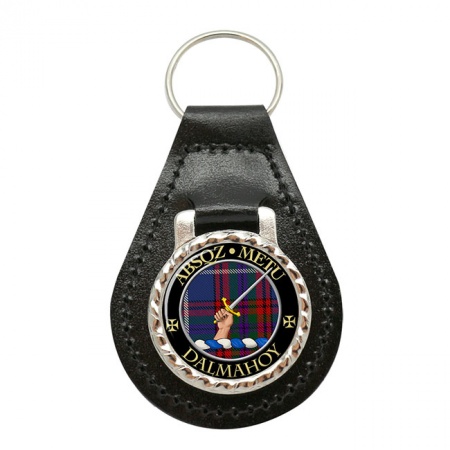 Dalmahoy Scottish Clan Crest Leather Key Fob