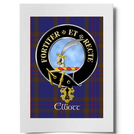 Elliott Scottish Clan Crest Ready to Frame Print