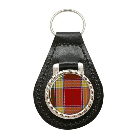 Gibson Scottish Tartan Leather Key Fob