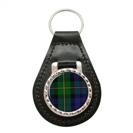 Gordon Scottish Tartan Leather Key Fob