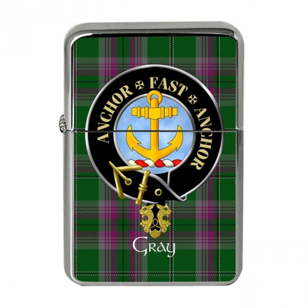 Gray Scottish Clan Crest Flip Top Lighter