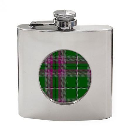 Gray Scottish Tartan Hip Flask
