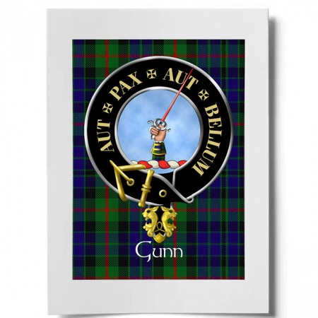 Gunn Scottish Clan Crest Ready to Frame Print