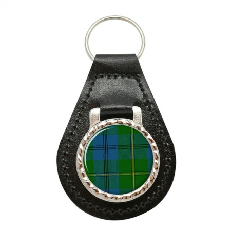 Johnston Scottish Tartan Leather Key Fob