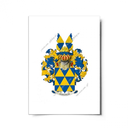 Karlsson (Sweden) Coat of Arms Print