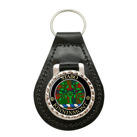 Kinninmont Scottish Clan Crest Leather Key Fob
