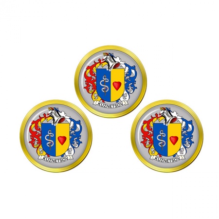 Kuznetsova (Russia) Coat of Arms Golf Ball Markers