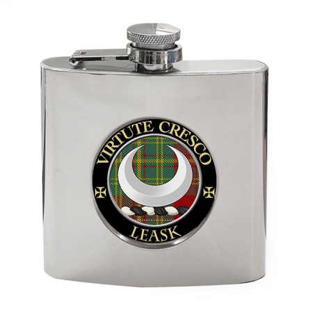 Leask Scottish Clan Crest Hip Flask