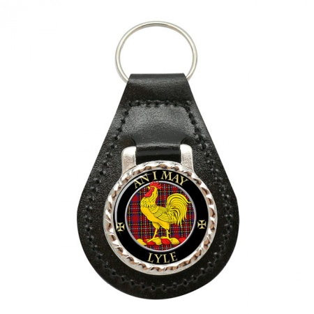 Lyle Scottish Clan Crest Leather Key Fob