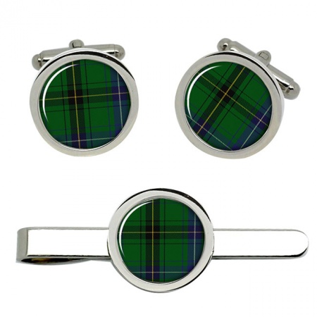 MacKendrick Scottish Tartan Cufflinks and Tie Clip Set