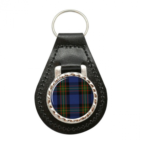 MacLaurin Scottish Tartan Leather Key Fob
