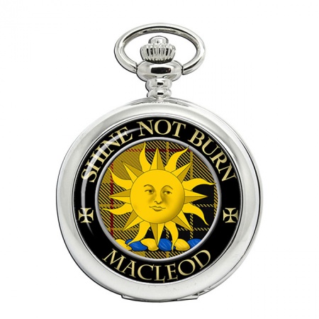 Macleod of Lewis (Shine not Burn Motto) Scottish Clan Crest Pocket Watch
