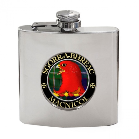 Macnicol Scottish Clan Crest Hip Flask