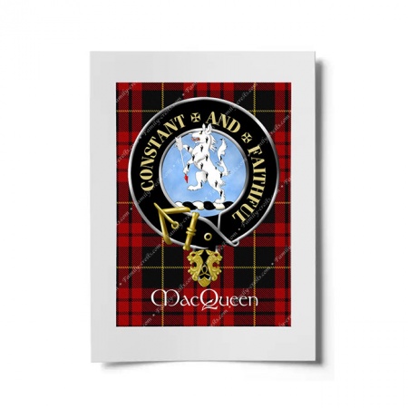 Macqueen Scottish Clan Crest Ready to Frame Print