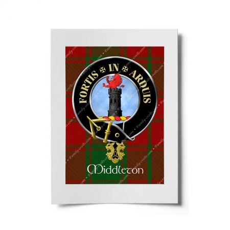 Middleton Scottish Clan Crest Ready to Frame Print