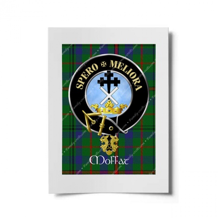 Moffat Scottish Clan Crest Ready to Frame Print