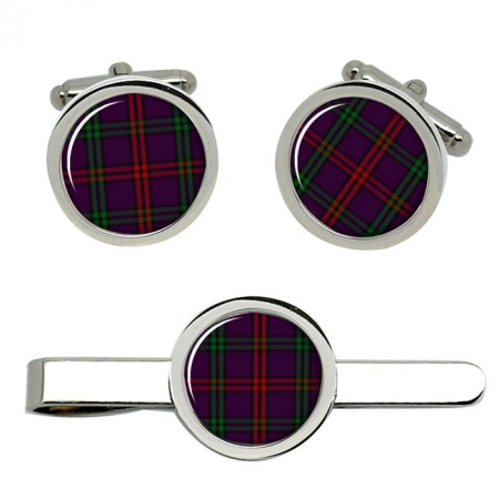 Montgomerie Scottish Tartan Cufflinks and Tie Clip Set