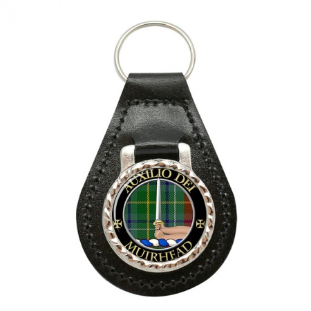 Muirhead Scottish Clan Crest Leather Key Fob