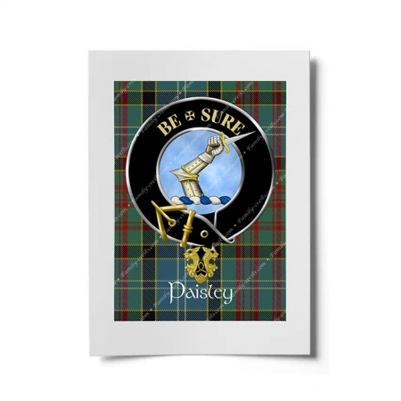 Paisley Scottish Clan Crest Ready to Frame Print