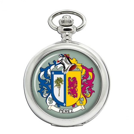 Perez (Spain) Coat of Arms Pocket Watch