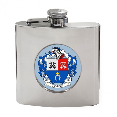 Popov (Russia) Coat of Arms Hip Flask
