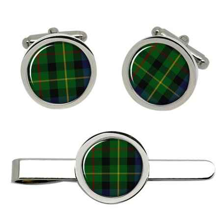 Rollo Scottish Tartan Cufflinks and Tie Clip Set