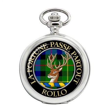 Rollo Scottish Clan Crest Pocket Watch