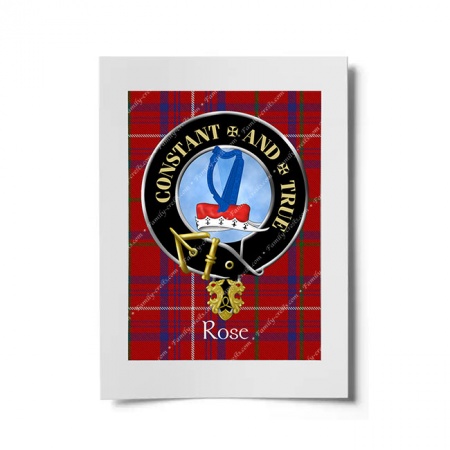 Rose Scottish Clan Crest Ready to Frame Print