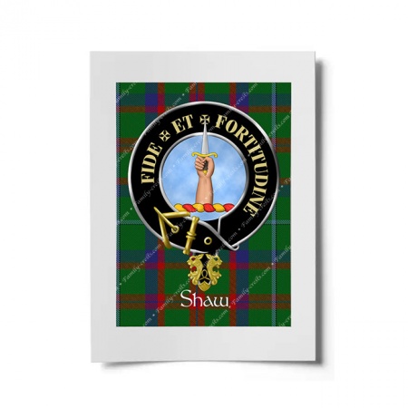 Shaw Scottish Clan Crest Ready to Frame Print