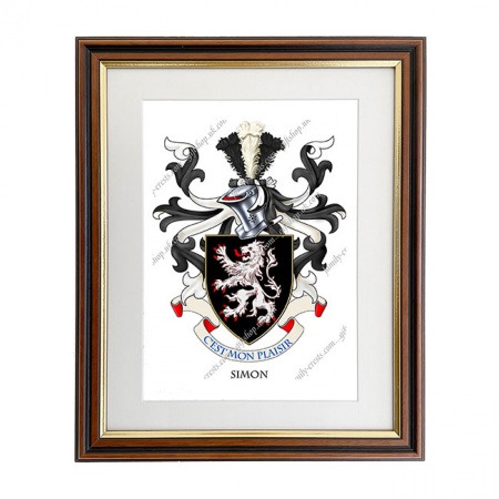Simon (France) Coat of Arms Framed Print