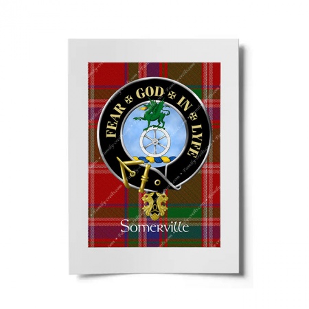 Somerville Scottish Clan Crest Ready to Frame Print