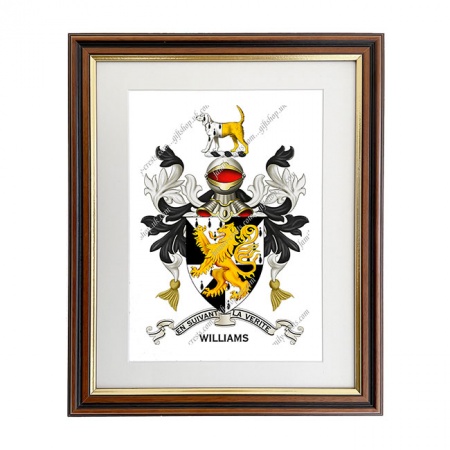 Williams (Wales) Coat of Arms Framed Print