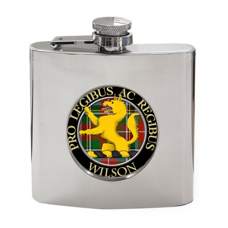 Wilson Scottish Clan Crest Hip Flask