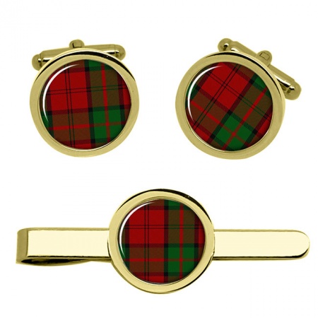 Dunbar Scottish Tartan Cufflinks and Tie Clip Set