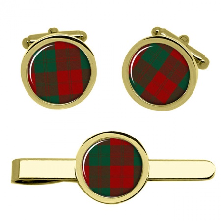 Erskine Scottish Tartan Cufflinks and Tie Clip Set