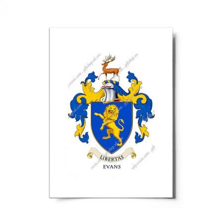 Evans (Wales) Coat of Arms Print