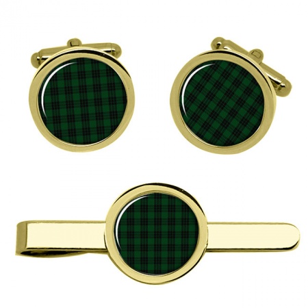 Graham Scottish Tartan Cufflinks and Tie Clip Set