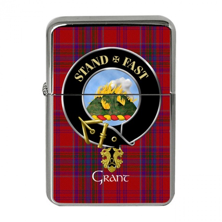 Grant (English Motto) Scottish Clan Crest Flip Top Lighter