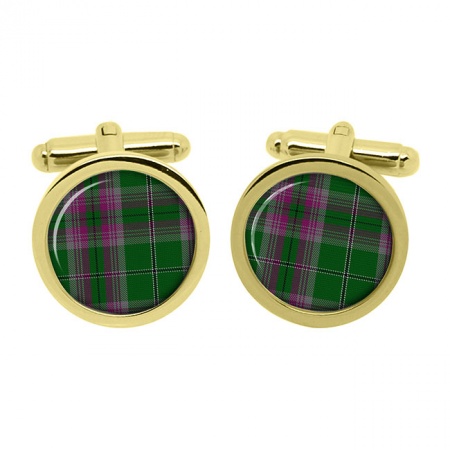 Gray Scottish Tartan Cufflinks in Box