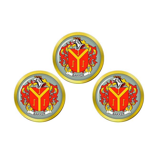 Bakker (Netherlands) Coat of Arms Golf Ball Markers