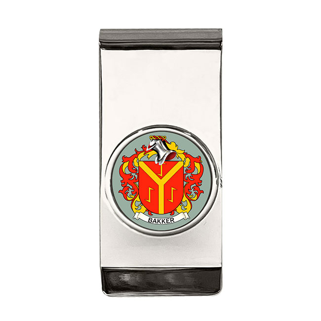 Bakker (Netherlands) Coat of Arms Money Clip