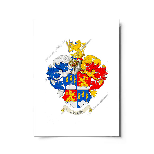 Becker (Germany) Coat of Arms Print