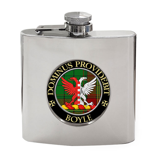 Boyle Scottish Clan Crest Hip Flask