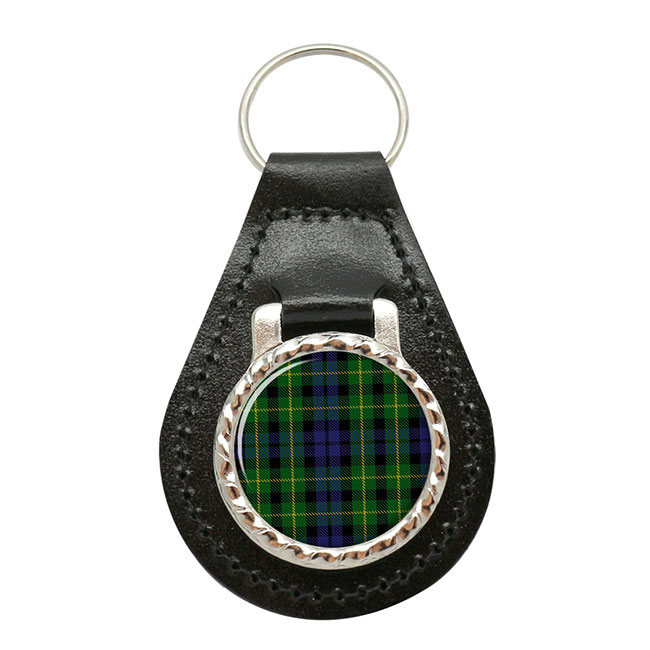 Campbell of Breadalbane Scottish Tartan Leather Key Fob