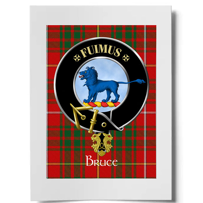 Bruce Scottish Clan Crest Ready to Frame Print